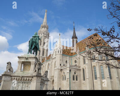 La Chiesa di San Mattia a Buda Hill Foto Stock