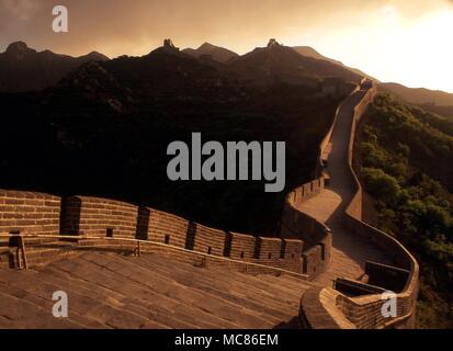 La Grande Muraglia della Cina (Wan Li Chang Cheng) presso Badaling, a nord di Pechino Foto Stock