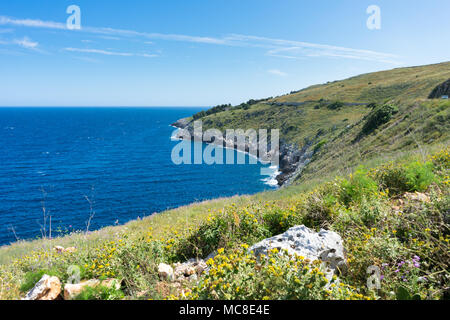 Paesaggio dal Salento - Città di Castro Foto Stock