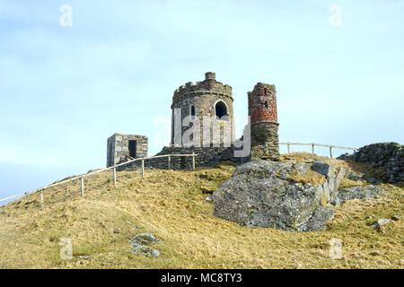 Torri di avvistamento a Brough Lodge sull isola di Fetlar off dello Shetland Foto Stock