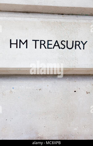 HM Treasury, Westminster, London, Regno Unito Foto Stock