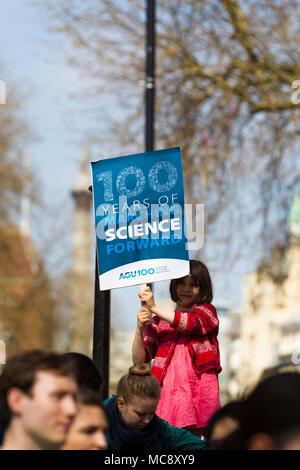 Marzo per la scienza, Londra, Regno Unito. Il 14 aprile 2018. Foto Stock