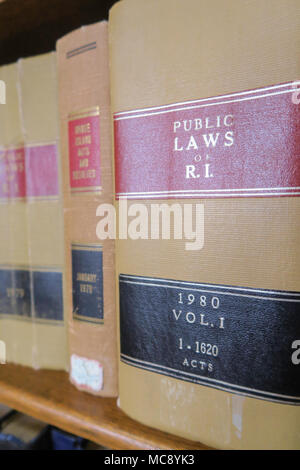 Biblioteca interna del Rhode Island State House di Providence, RI, STATI UNITI D'AMERICA Foto Stock