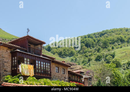 Barcena Mayor, Cabuerniga valley, Cantabria, Spagna. Foto Stock