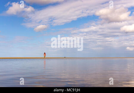 Una scena da pozzi accanto al mare, a nord di Norfolk, Regno Unito Foto Stock