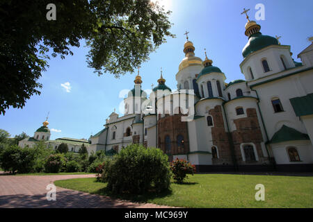 Vista esterna del Santo cattedrale di Sofia a Kiev, Ucraina Foto Stock