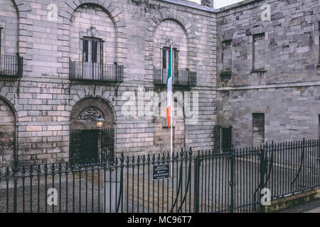 Aprile 12th, 2018, Dublino Irlanda - Kilmainham Gaol, una vecchia prigione di Kilmainham, Dublino, Irlanda. Esso è ora un museo gestito dall'ufficio della pubblica wor Foto Stock