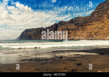 Spiaggia Los Guios in Los Gigantes. Tenerife Isole Canarie Foto Stock