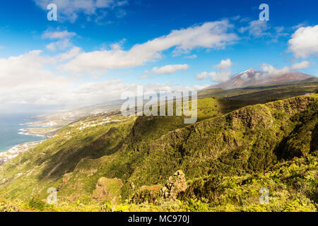 Tenerife bellissimo paesaggio di montagna su soleggiate giornate estive Foto Stock