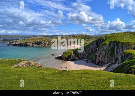 Ceannabeinne Beach, Ceannabeinne Bay, Durness, Highlands scozzesi, Scotland, Regno Unito Foto Stock