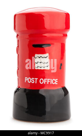 British artificiale post box percorso isolato Foto Stock