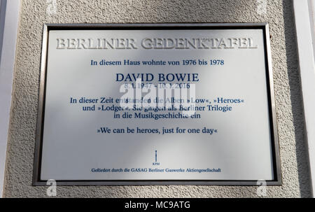 Di David Bowie ritrovi nel quartiere Schöneberg di Berlino, Germania Foto Stock