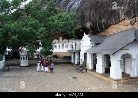 Il tempio nella grotta di Dambulla, Sri Lanka Foto Stock