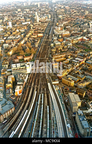 Vista dalla SHARD LONDON Foto Stock