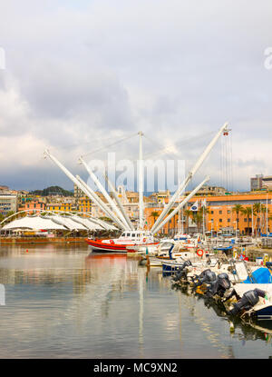 Genova, Italia - 23 giugno 2017 vista di Genova Italia - Porto Antico Foto Stock