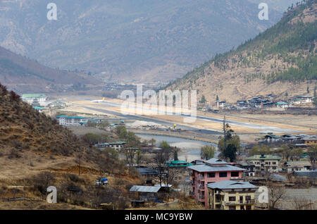 Aeroporto di Paro, Bhutan Foto Stock