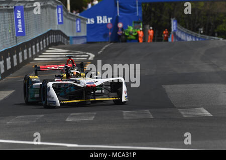 Roma Super Pole della prima ROMA E-premio nel quartiere Eur di Roma. Nella foto: Lucas di Grassi (Audi-Sport Abt). 14/04/2018, Roma, Italia Foto Stock