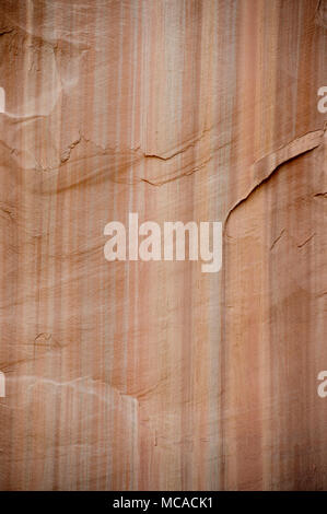 Vernice del deserto su pietra arenaria Navajo in grande scala/Escalante National Monument, Utah Foto Stock