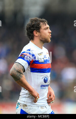 Dal 8 aprile 2018, Beaumont Legal Stadium, Wakefield, Inghilterra; Betfred Super League Rugby, Wakefield Trinity v St Helens; Scott Grix di Wakefield Trinity Credit: News Immagini/Alamy Live News Foto Stock