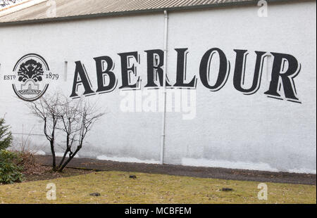 Whisky Aberlour Distillery, Aberlour, Strathspey, Scotland, Regno Unito. Foto Stock