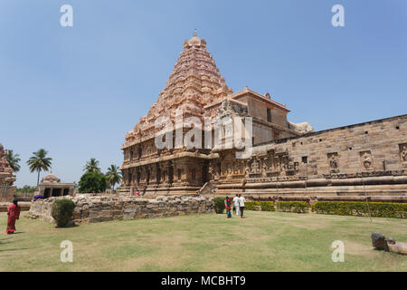 Asia, India, nello Stato del Tamil Nadu, Gangaikonda Cholapuram, il tempio di Brihadisvara Foto Stock