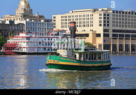 Savannah in Georgia. Belles Ferry Susie re Taylor attraversando il fiume Savannah. Foto Stock