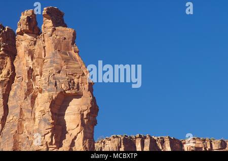 Scogliere rocciose nei pressi di Moab, Utah, Stati Uniti d'America. Foto Stock