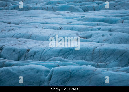 Dettagli del turchese ghiacciaio islandese nel sud dell'Islanda Foto Stock