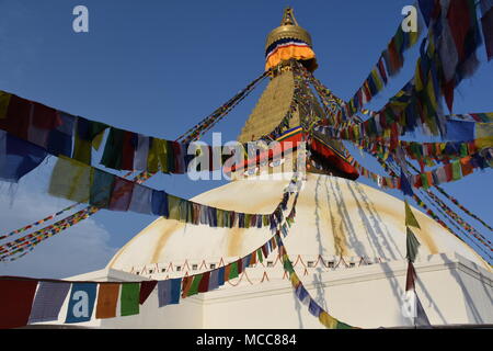 Stupa Boudhanath a Kathmandu in Nepal Foto Stock