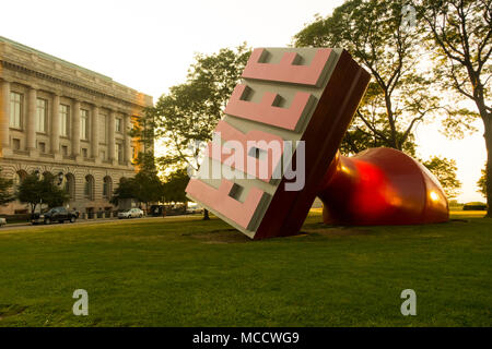 Più grande del mondo di timbro di gomma Cleveland Ohio Foto Stock