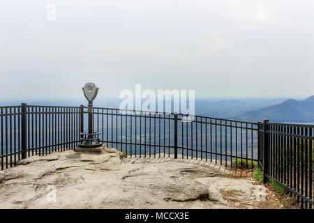 Vista nebbiosa a testa Caesars parco dello stato si affacciano in Carolina del Sud Foto Stock