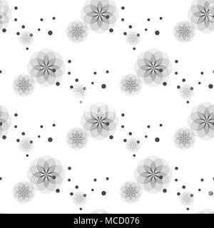 Configurazione astratta di intersezione e cerchi sovrapposti senza giunture. Centrino contemporaneo round pizzo motivo floreale card. Illustrazione Vettoriale