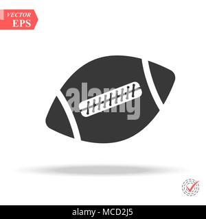 American Football Icona isolato nero su sfondo bianco eps Illustrazione Vettoriale
