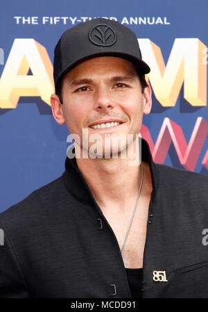 Las Vegas, NV, Stati Uniti d'America. Xv Apr, 2018. Granger Smith presso gli arrivi per 53L'Accademia di Musica Country (ACM) Awards - Gli arrivi 2, MGM Grand Garden Arena di Las Vegas NV, Aprile 15, 2018. Credito: JA/Everett raccolta/Alamy Live News Foto Stock