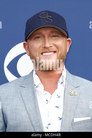 Cole Swindell presso gli arrivi per 53L'Accademia di Musica Country (ACM) Awards - Gli arrivi 3, MGM Grand Garden Arena di Las Vegas NV, Aprile 15, 2018. Foto di: JA/Everett Collection Foto Stock