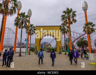 Nagoya, Giappone - Mar 16, 2018. La gate di Nagashima Resort in Nagoya, Giappone. Foto Stock