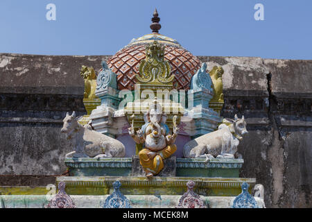 Asia, India, nello Stato del Tamil Nadu, Tirundhuthevankudi, Sri Karkadeswarar tempio Foto Stock