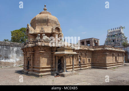 Asia, India, nello Stato del Tamil Nadu, Tirundhuthevankudi, Sri Karkadeswarar tempio Foto Stock