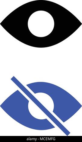 Occhio icona glyph. illustrazione vettoriale. icona web Illustrazione Vettoriale