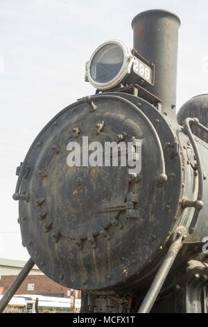 Locomotiva di Paterson Museum. Costruito nel 1906 dalla locomotiva Cooke e la macchina funziona in Paterson, NJ Foto Stock