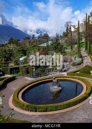 I giardini di Castel Trauttmansdorff, Meran-Merano, provincia Bozen-South Tirolo, Italia Foto Stock