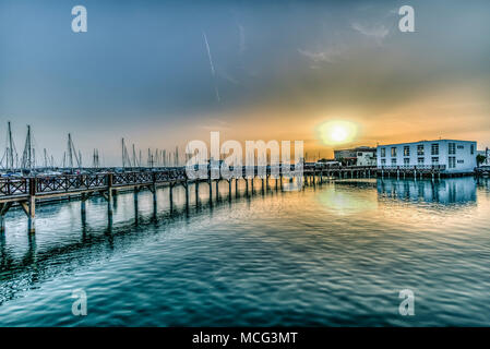 Lanzarote - Tramonto in Rubicone Marina in Playa Blanca Foto Stock