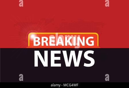 Graphical Ultime notizie sfondo con testo in astratto sfondo worldmap. Modern breaking news concept. Illustrazione Vettoriale
