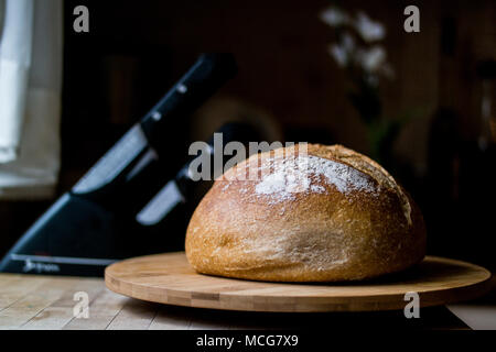 Agriturismo Biologico Pane senza glutine in cucina Foto Stock