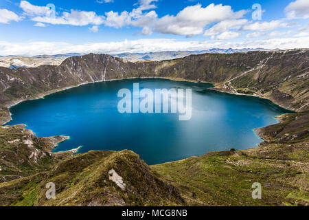 Lago di Quilotoa, Cotopaxi, Ecuador Foto Stock