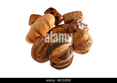 Il pane e i panini sono molti tipi di pane, i sapori e le forme che possono essere trovati in prodotti da forno e i negozi di alimentari non solo in Polonia ma in tutto il mondo. Foto Stock