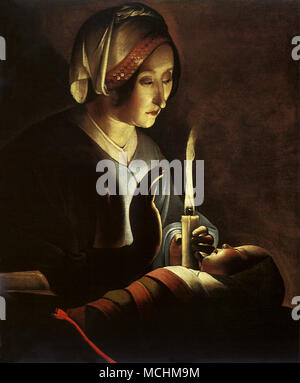 Saint Anne con il Cristo Bambino Foto Stock