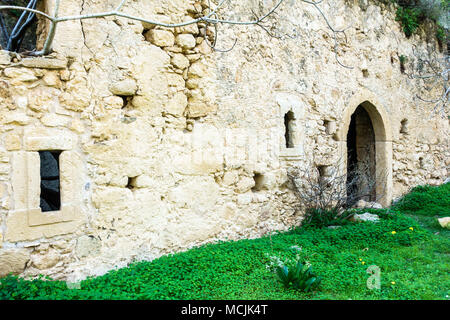 Vista di fort esterno e stonewall, Grecia Foto Stock