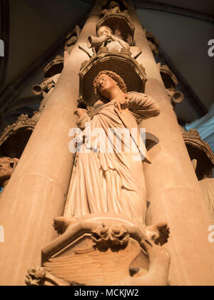 La Pilar degli Angeli, la cattedrale di Strasburgo Foto Stock