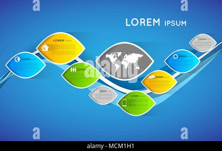 Sfondo astratto website template con colorati ingrana sull onda del modello di progettazione Illustrazione Vettoriale